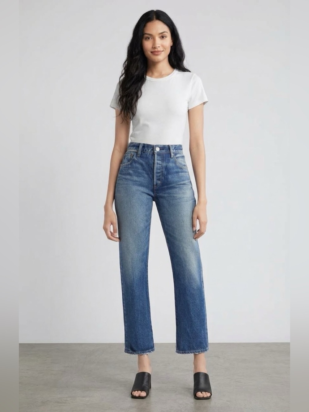 NWT MOUSSY VINTAGE Foxwood Straight Leg Ankle Jeans Sz 29 in BLUE